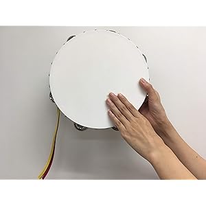 ヤマヨ 教育用 タンバリン 15cm 白（１０個） ○ヤマヨ 日本製/タンバリン タンブリン 教育楽器 学校 授業 お