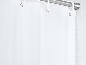 Amazon Basics Tringle à rideau de douche sans perçage, de 137 à 229 cm, Noir