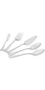 AmazonBasics, Cucharas de cocina acero inoxidable, 12 unidades, Borde