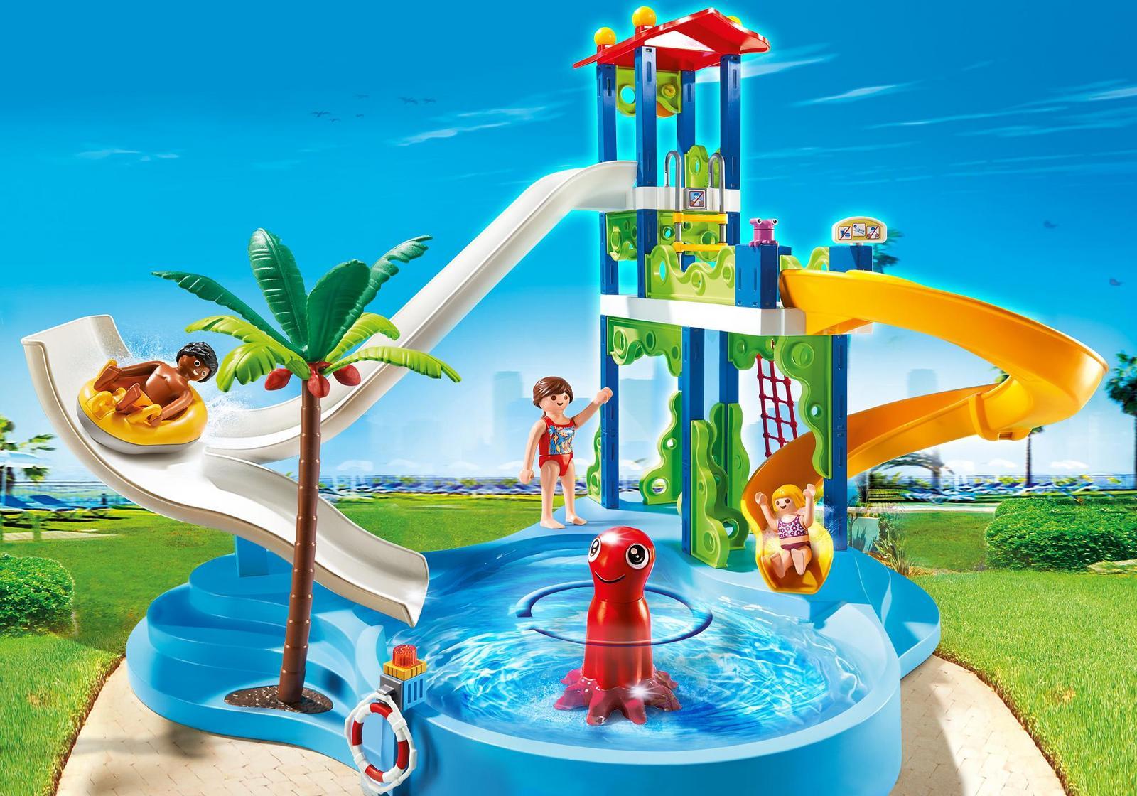 PLAYMOBIL - Parque acuático con toboganes (66690): Amazon.es ...