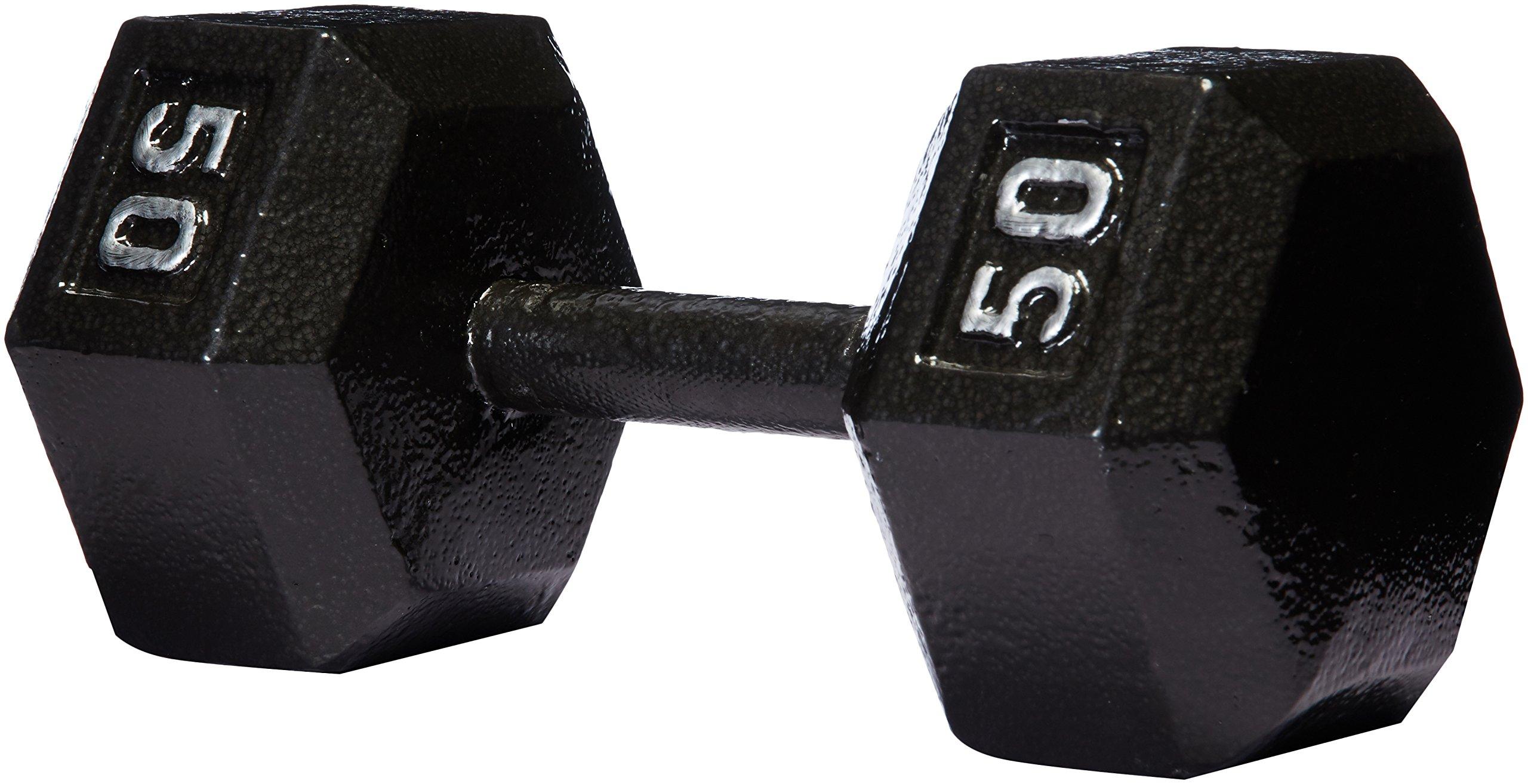 AmazonBasics Cast Iron Hex Dumbbell, 50 lb, Dumbbells Amazon Canada