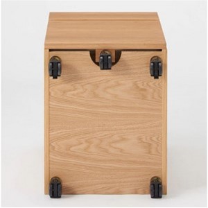 無印良品　デスクキャビネット　キャスター付き　タモ材 無印良品 (MUJI) キャスター付きキャビネット デスク