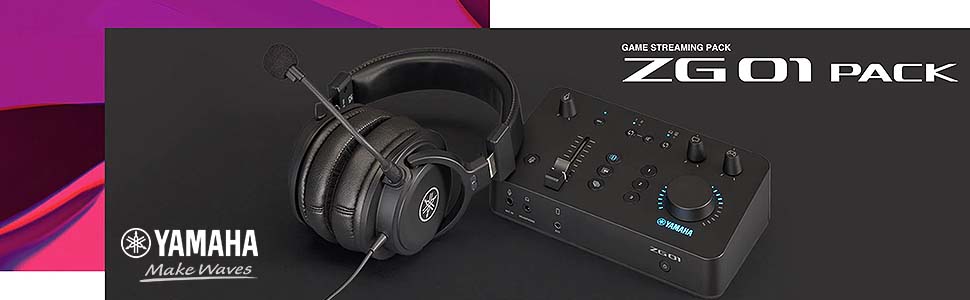 Yamaha ZG01 Game Streaming Pack (ZG01 Audio Mixer and YH-G01