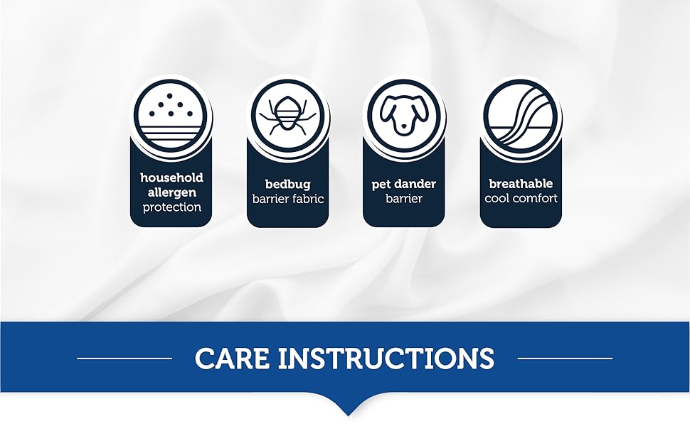 AllerEase Maximum Allergy Pillow Protector, Standard/Queen 4 Pack