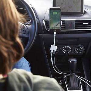 Belkin Rockstar Lightning Audio and Charge Cable - White, F8J198BTWHT