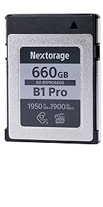 Nextorage B1PRO Carte mémoire CFexpress Type B 165 Go avec