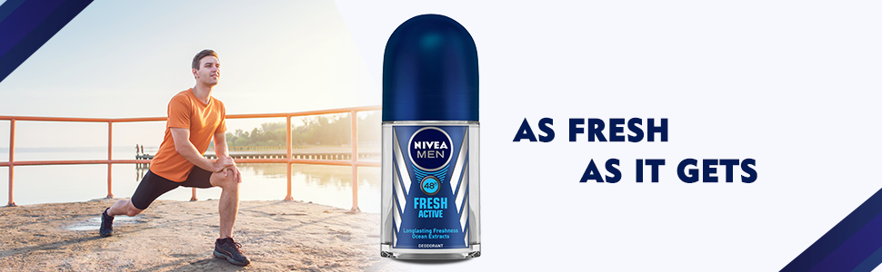 NIVEA MEN Fresh Active Antiperspirant for Men Fresh Scent Roll-on