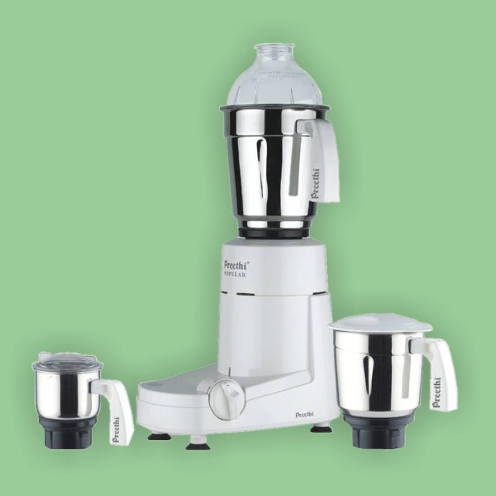 Buy Preethi Popular MG 142 750Watt Mixer Grinder with 3 Jars (White