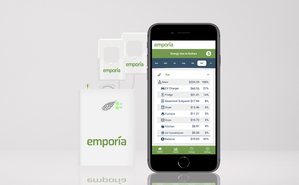 EMPORIA ENERGY gen 2 vue emporia smart home energy moniteur avec 16 50a circuit capteurs de