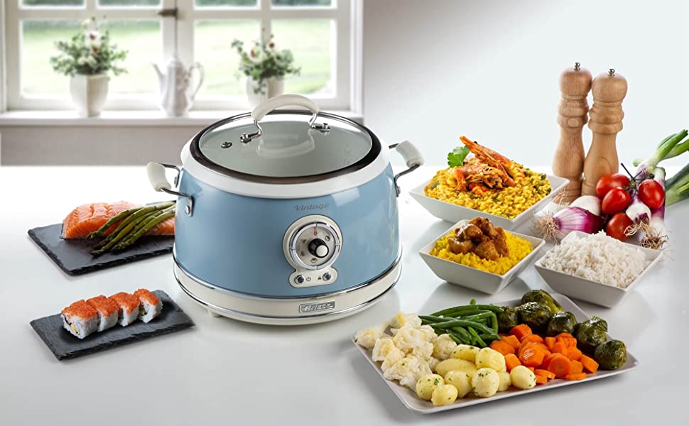  Ariete 3.8 litres Vintage Electric Rice Cooker 700W ART2904-V-BL 