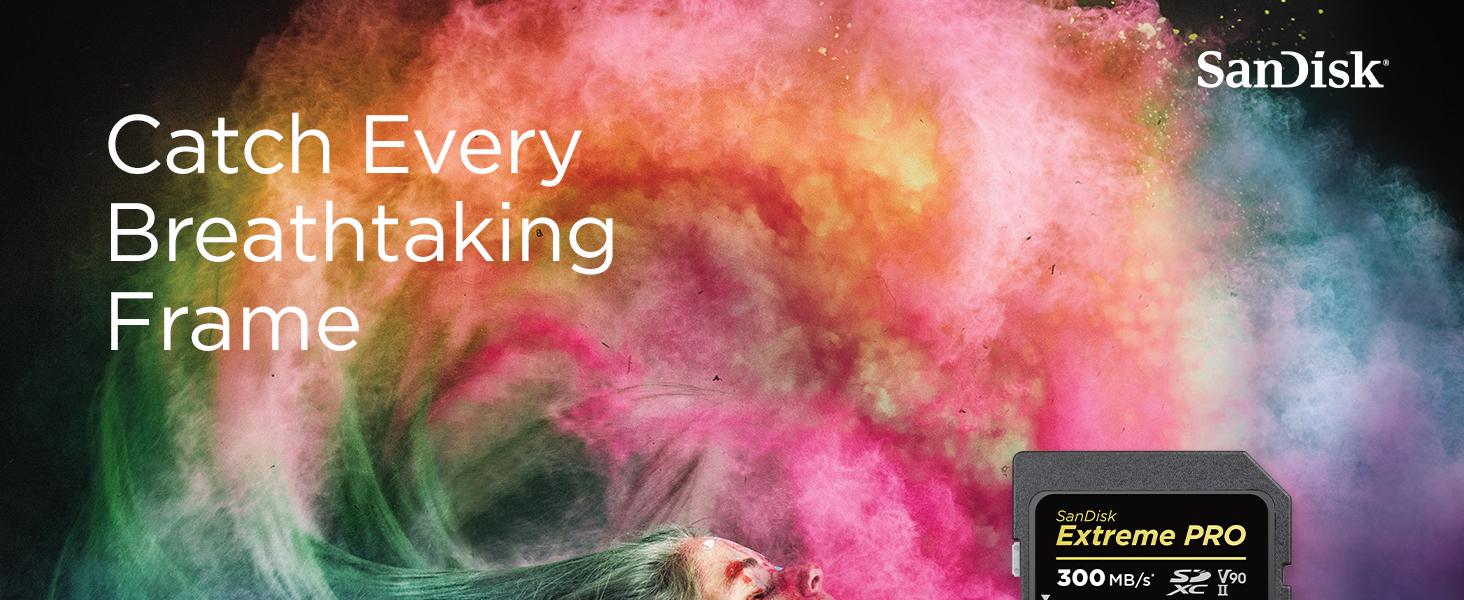 SanDisk 128GB Extreme PRO SDXC UHSII Memory Card C10, U3, V90, 8K