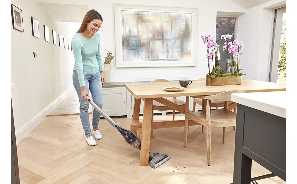 Black+Decker 18V 2-in-1 Cordless Floor and Hand Vacuum Cleaner, Grey - SVB520JW-QW