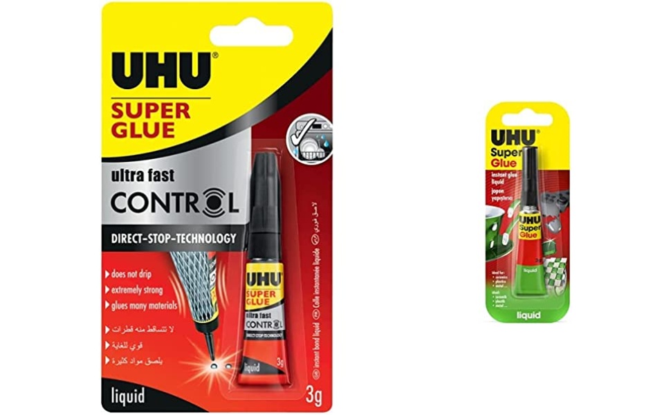 Uhu Super Glue Control, Extra Fast And Strong Liquid, Clean And Precise