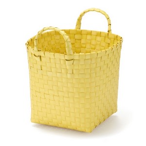 手編み バスケット Amazon.co.jp: 手編みバスケット 市場かご風 洗える 持ち手付き