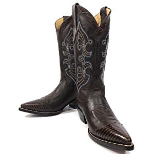 Amazon | [ピストレロ] WESTERN BOOTS 3002DK BROWN WHITE×BLUE