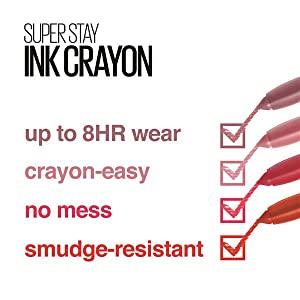 superstay ink crayon longwear lipstick burts bees rimmel lipstick
