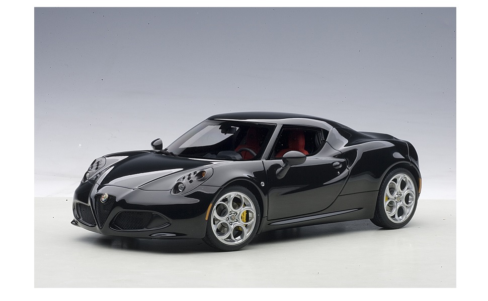 Amazon | AUTOart 1/18 アルファロメオ 4C ブラック | ミニカー
