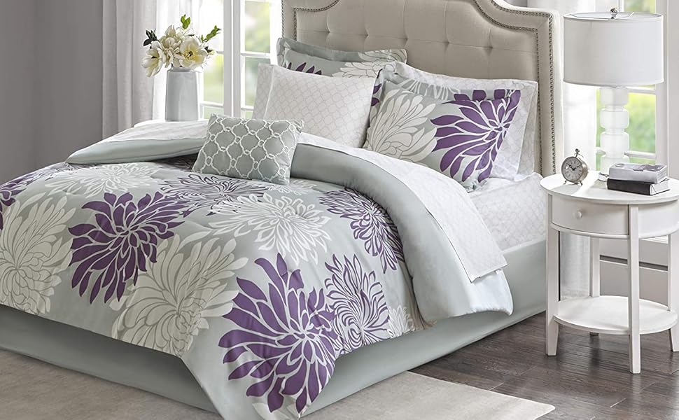 Madison Park Essentials Maible Cozy Bed in A Bag Comforter with Complete Cotton Sheet Set