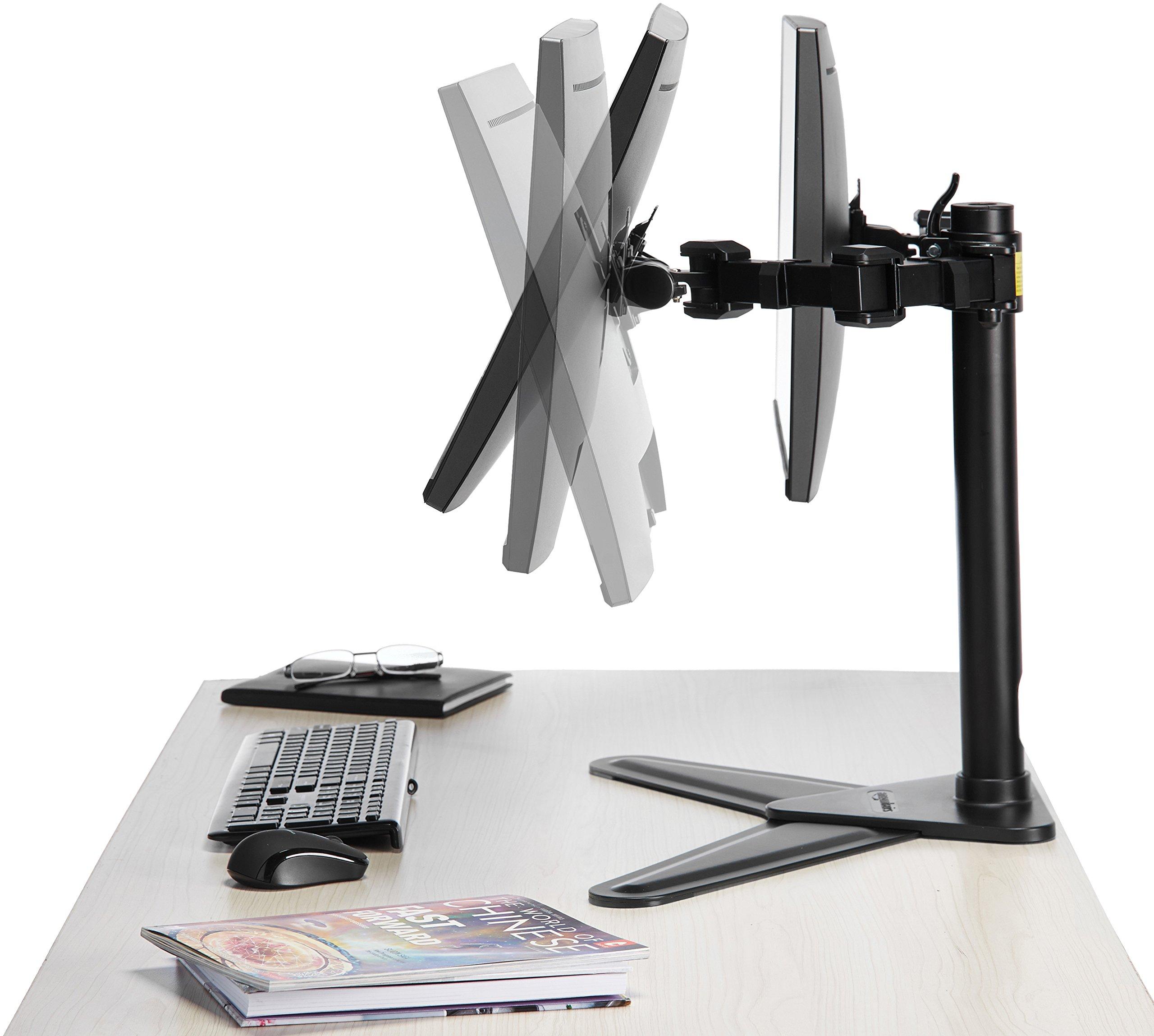 AmazonBasics Dual LCD Monitor Stand Free Standing Mount