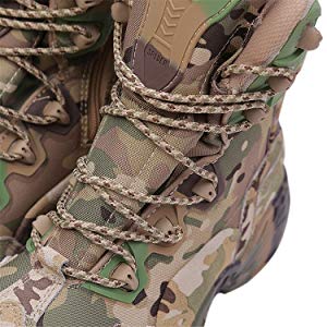 Amazon | [KIRA] 迷彩 軍用靴 コンバットブーツ レッキング