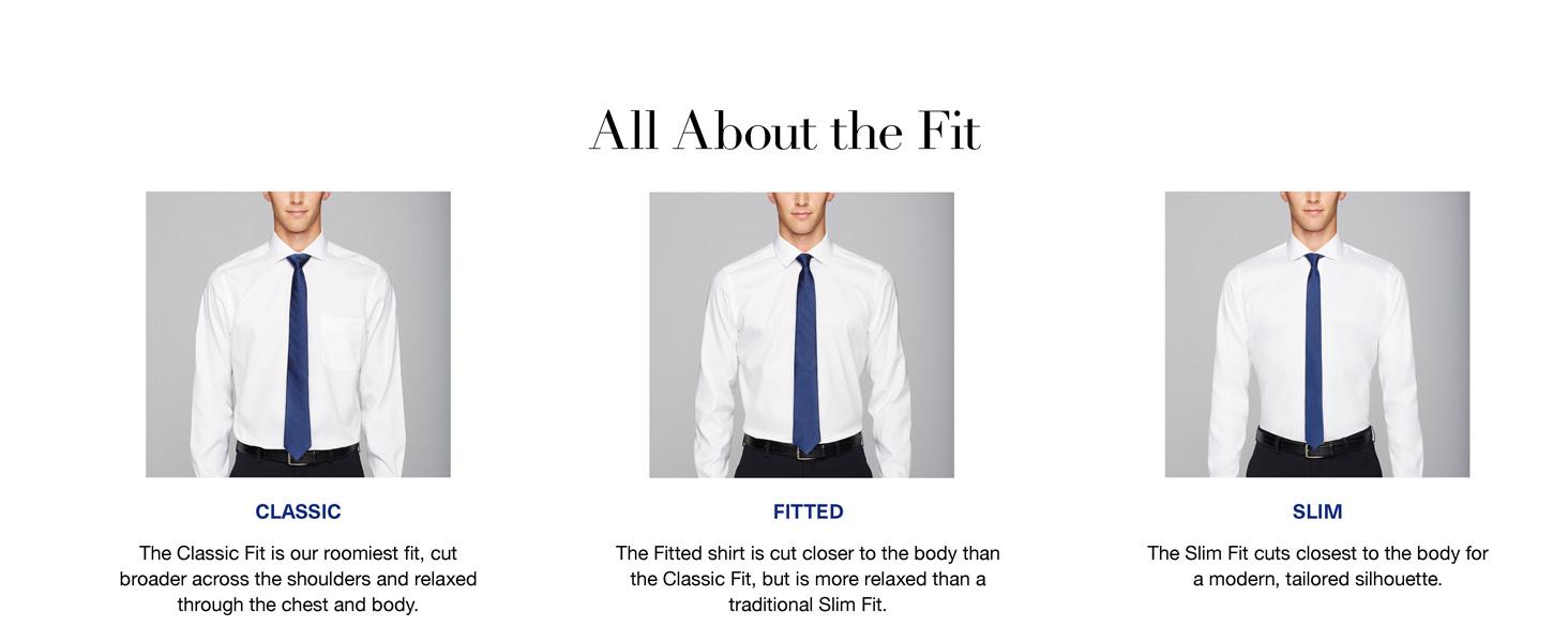 tailored fit of slim fit