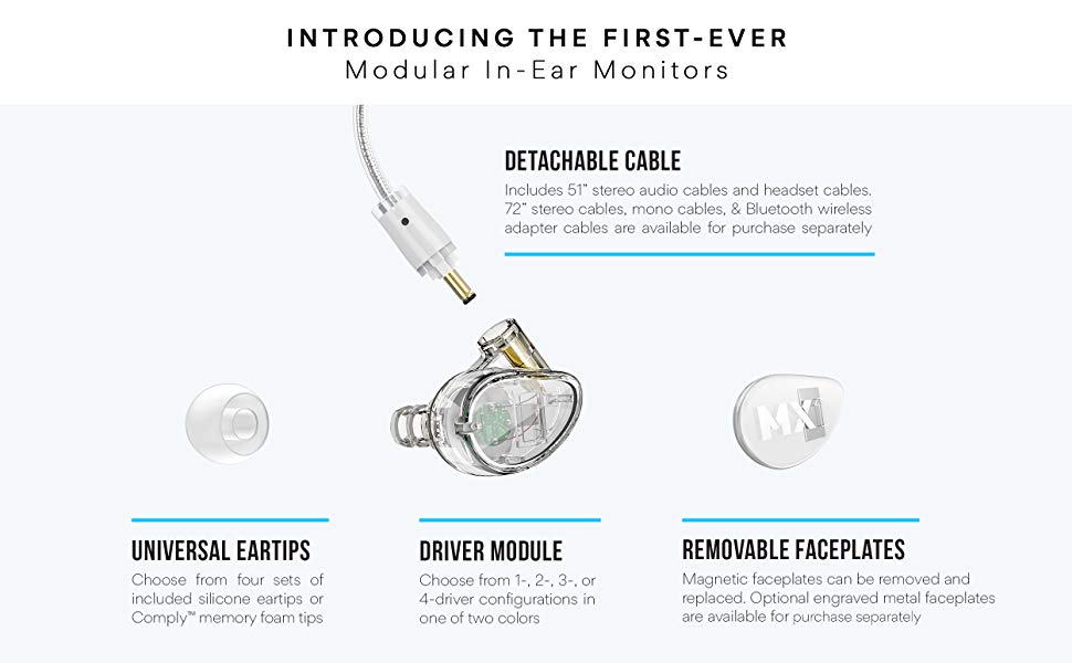 MEE audio - MX3 Pro Hybrid Triple-Driver, Customisible