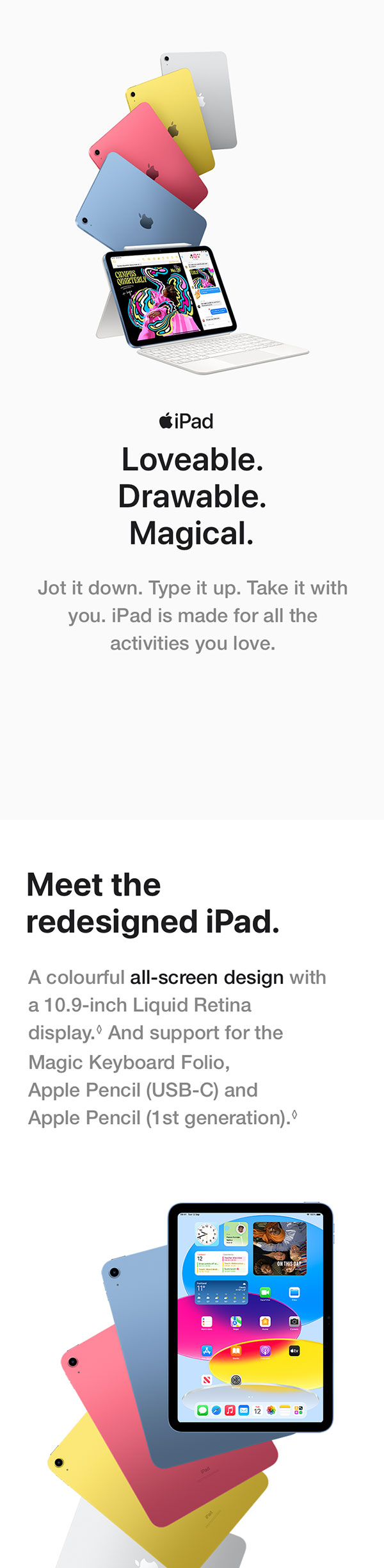 Apple iPad 10.9インチ Apple Pencil付き Apple 2022 10.9-inch iPad (Wi-Fi + Cellular, 256GB) - Pink (10th