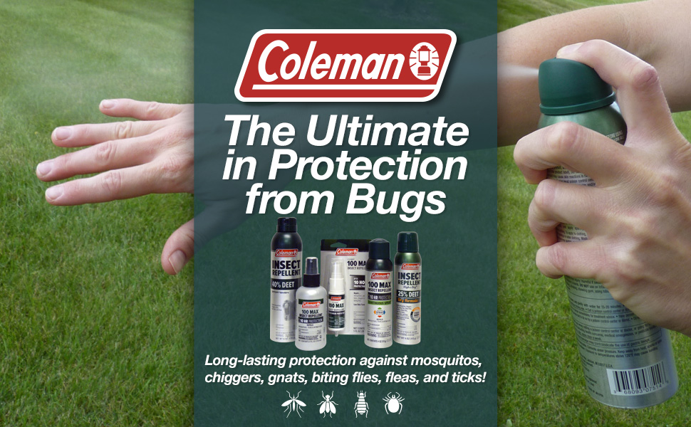 Coleman 100 DEET Insect Repellent, 100 Max Tick and Mosquito Repellent