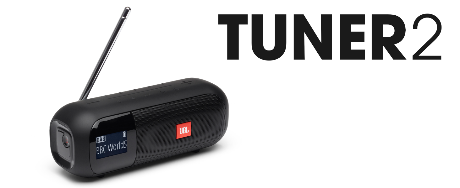 JBL Tuner 2 Portable Dab Dab+ Fm Radio with Bluetooth, Black Amazon
