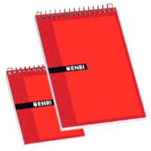 Enri 400043836 - Pack de 5 cuadernos de rayas con espiral simple, Pauta 3, tapa de plástico, colores surtidos