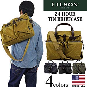 FILSON フィルソン TIN BRIEFCASE TanブリーフケースUSA 24 Hour Tin Briefcase - Tan
