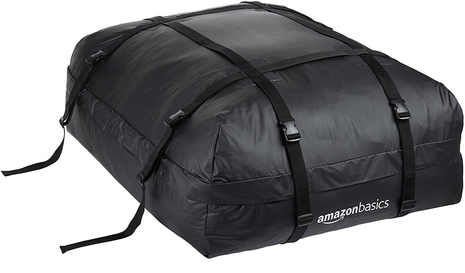 AmazonBasics Rooftop Cargo Carrier Bag, Black, 15 cu. ft. Automotive