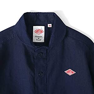 ダントン　リネン　丸襟　プルオーバーシャツ　紺 DANTON [ダントン] W LINEN CLOTH ROUND COLLAR P.O SHIRT S/S