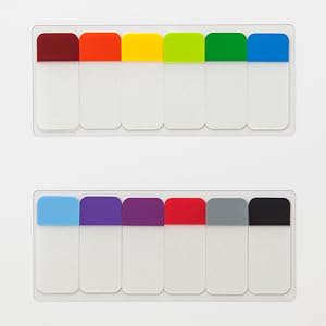 Amazon.co.jp: ニトムズ STALOGY フィルム付箋 短いふせん 6色 A