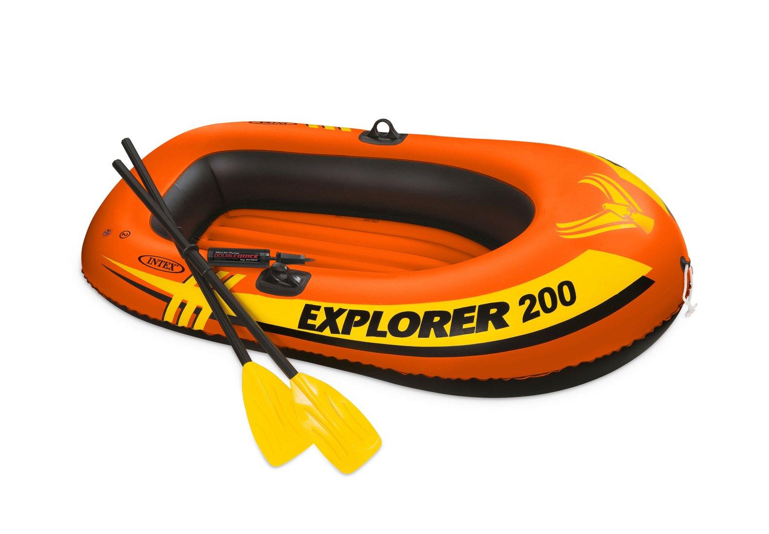 Intex Explorer 200, 2Person Inflatable Boat Set with French Oars and
