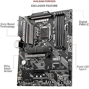 CPU MSI MAG B460 + Intel Core i7-10700F Amazon.com: MSI MAG B460 Torpedo Gaming Motherboard (ATX