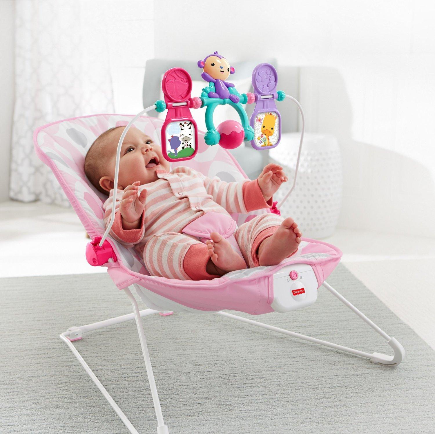 FisherPrice Baby's Bouncer, Pink Ellipse Baby