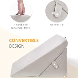 OasisSpace Bed Wedge Pillow, Adjustable