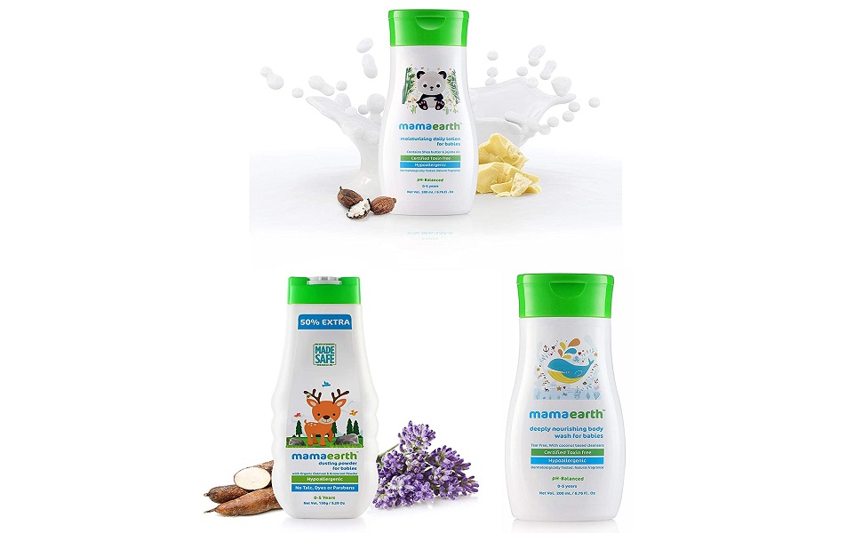 Buy Mamaearth Daily Moisturizing Lotion, 200ml & dusting Powder with