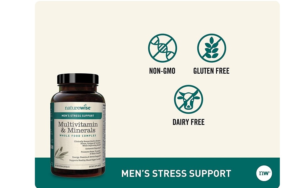 NatureWise Womens & Mens Multivitamins with Stress Support