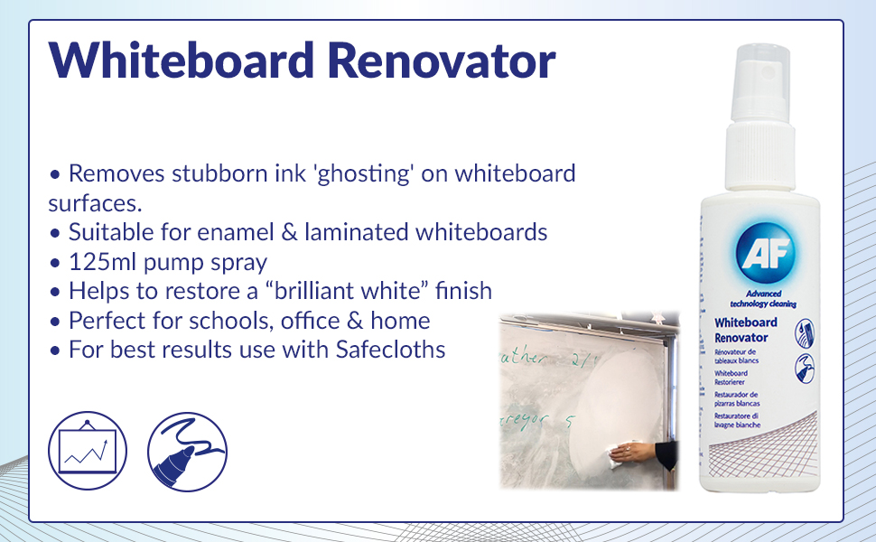 Af whiteboard renovator 125ml whiteboard ghosting remover, awbr125 Buy