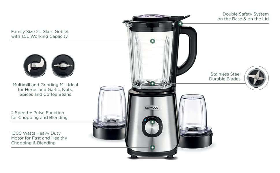 Kenwood Blender 1000W 2L BLM45.240SS (International Warranty) Buy
