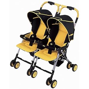 Aprica ダブルベビーカー イエロー 双子 多胎児 ベビーカー アップリカ Aprica ダブルベビーカー イエロー 双子 多胎児 ベビーカー