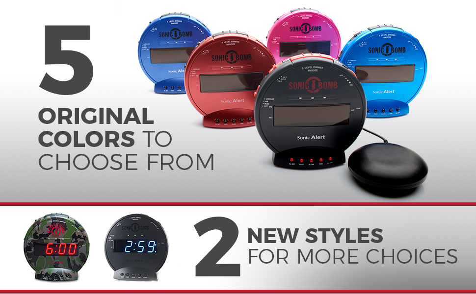 Geemarc Sonic Bomb Extra Loud Alarm Clock with Tone and Volume