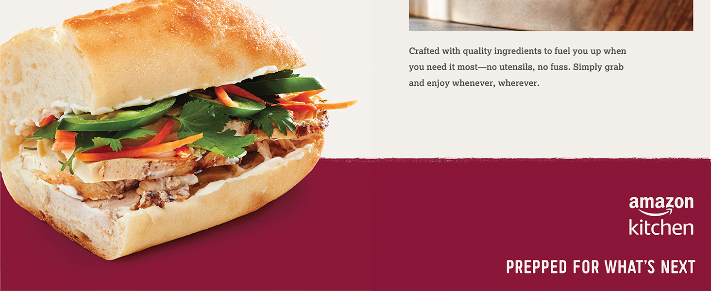 Amazon Kitchen, Turkey & Cheddar Sandwich, 6.7 Oz Grocery