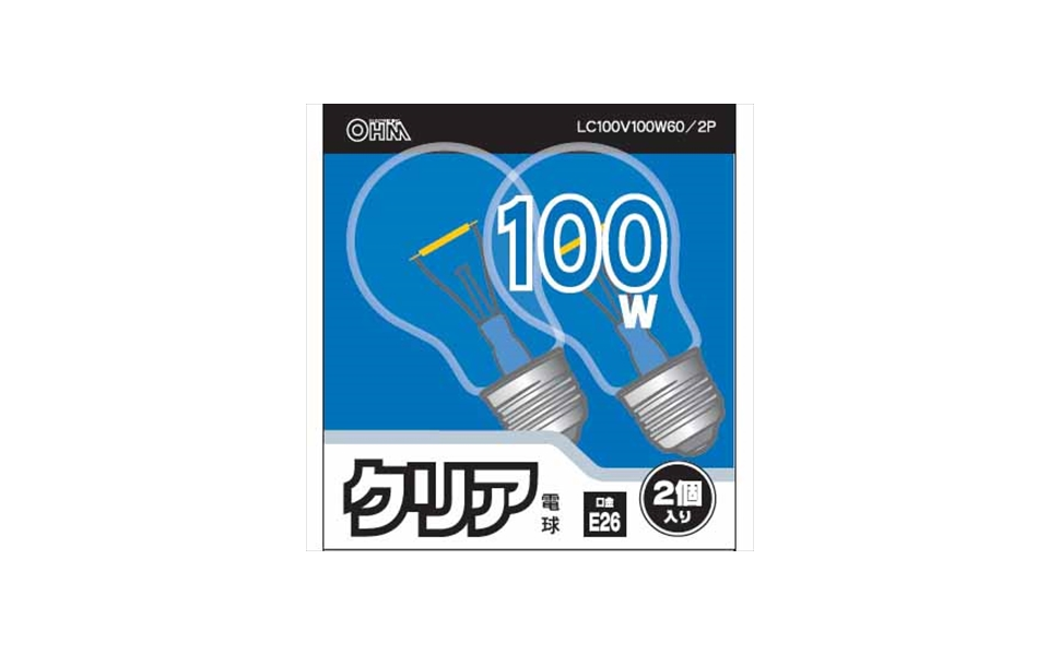 (未使用･未開封品)　クリア電球LC100V100W60/2P LC100V100W60/2P df5ndr3 Amazon | クリア電球LC100V100W60/2P LC100V100W60/2P | オーム