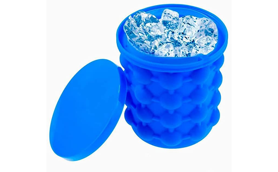 Ice Cube Maker Genie Revolutionary Space Saving Ball Makers Bucket
