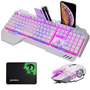 光BOX マウス KEY board付 Amazon.co.jp: FELiCON?ゲーミングキーボード マウスセット 光る