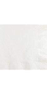 white beverage napkins