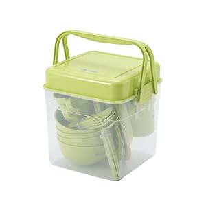 Amazon | ロゴス 箸付き食器セットBOX[4人用] 81285004 | ロゴス
